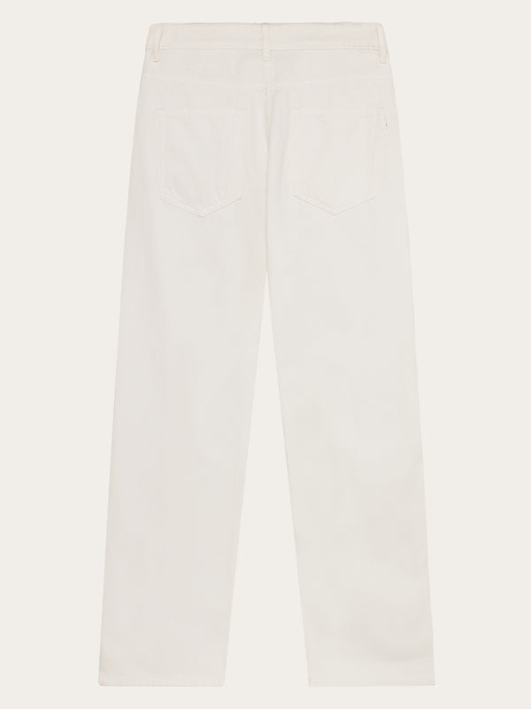 KnowledgeCotton Apparel - MEN FLINT 5-pocket twill pants Pants 1387 Egret