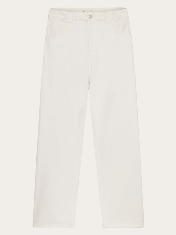 KnowledgeCotton Apparel - MEN FLINT 5-pocket twill pants Pants 1387 Egret